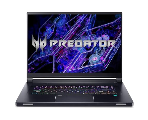 Predator Triton 17 X (PTX17-71-91JV) Gaming Laptop |17 inch 250 Hz WQXGA (2560 x 1600) mini LED display  | Intel Core i9 13900HX | 32 GB DDR5 RAM | 2 TB SSD | NVIDIA GeForce RTX 4090 165 TGP | Windows 11 | QWERTZ Keyboard | Black