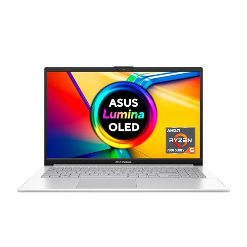 ASUS Vivobook Go 15 OLED Laptop, 15.6 Inch Full HD 16:9 OLED Display, AMD Ryzen 5 7520U, 16 GB RAM, 512 GB SSD, AMD Radeon, Windows 11,