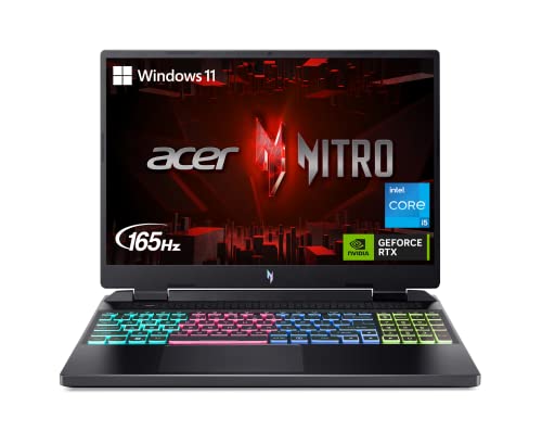 Acer Nitro 16 Laptop: i5-13500H, RTX 4050, 8 GB RAM, 512 GB SSD, QHD+ 16" 165Hz IPS Display