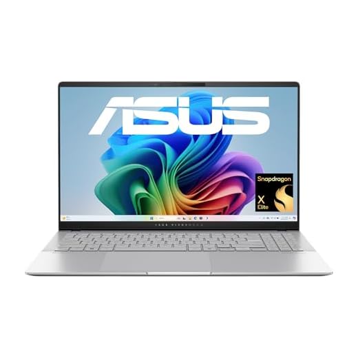 ASUS Vivobook S 15 OLED S5507QA Copilot+ PC | 15,6" 2,8K WQHD+ OLED Display | Qualcomm Snapdragon X Elite X1E | 16GB RAM | 1TB SSD | Win11 | QWERTZ | Silver
